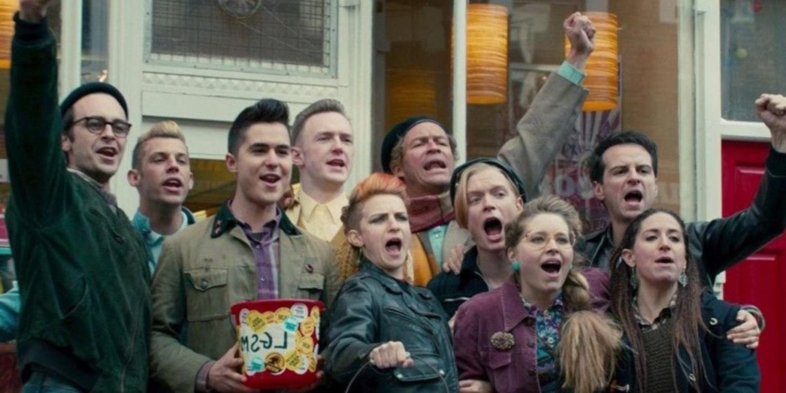 A group of protestors in the 2014 film,