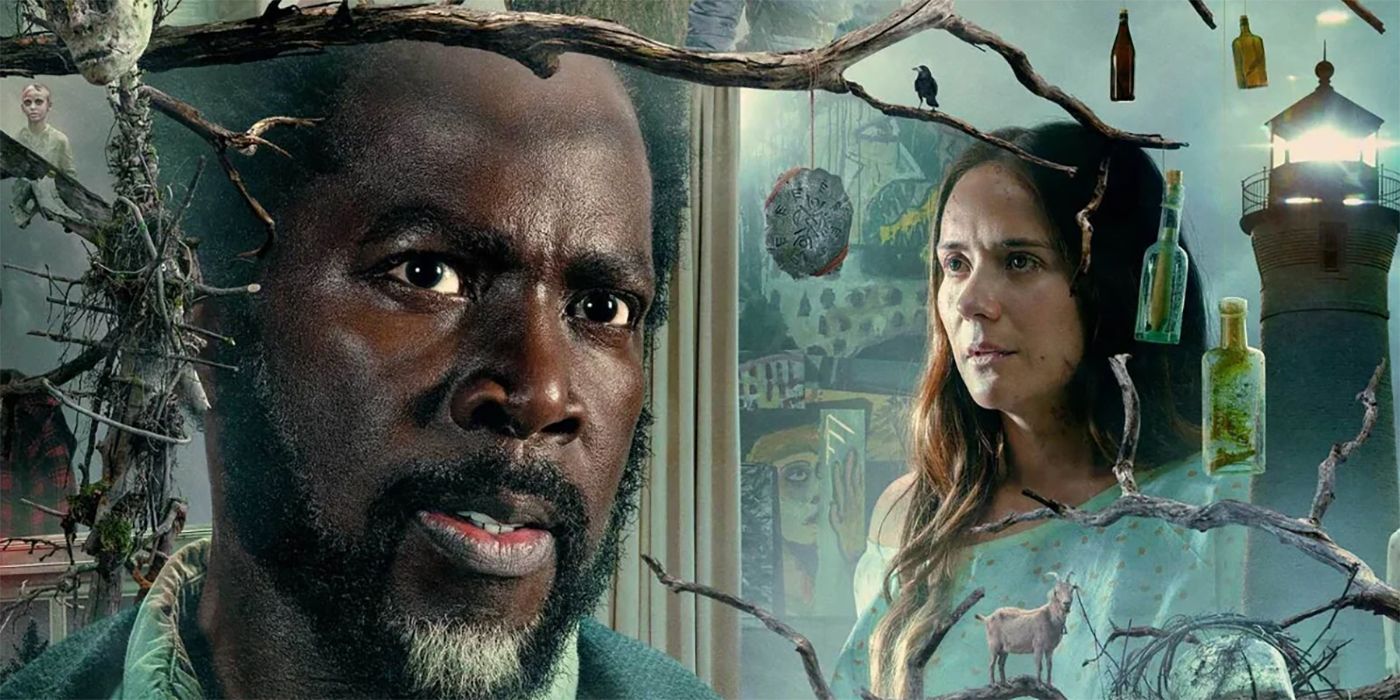 A close up of Harold Perrineau and Catalina Sandino-Moreno in a hospital gown in the From Season 3 poster