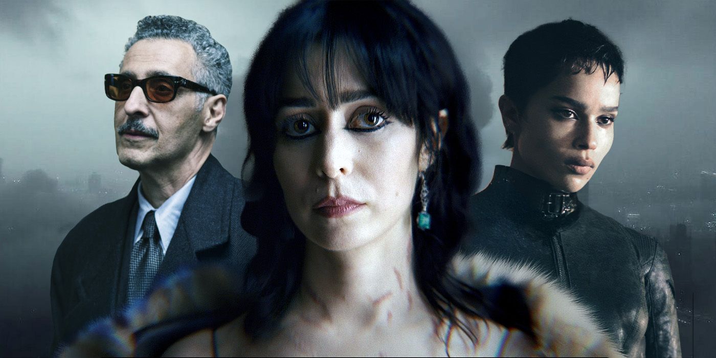 John Turturro, Cristin Milioti, and Zoë Kravitz together in The Batman and The Penguin