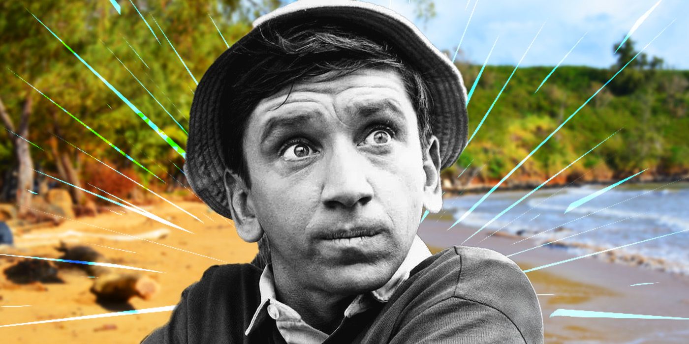 custom image of Bob Denver as Gilligan against an island background