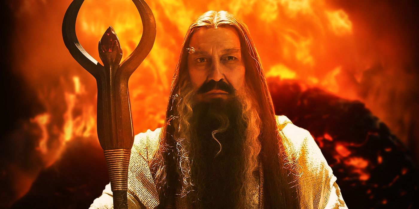 Ciaran Hinds as the Dark Wizard in The Rings of Power Season 2