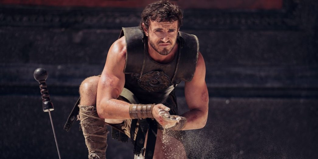 Paul Mescal in the colosseum in Gladiator II