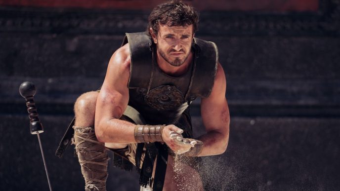 Paul Mescal in the colosseum in Gladiator II