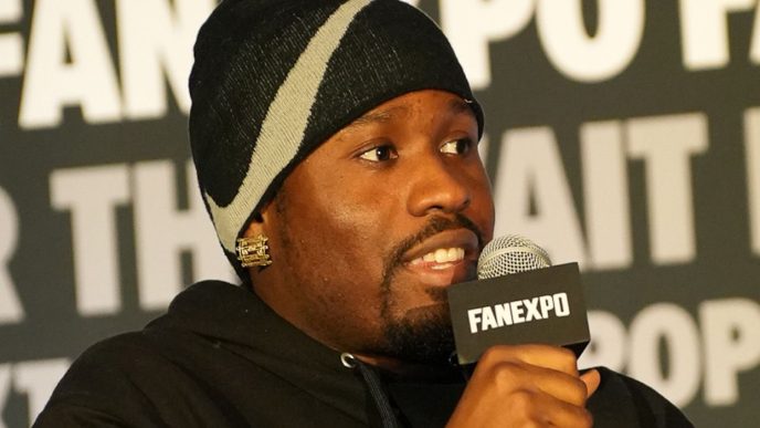 Shameik Moore on stage at Fan Expo