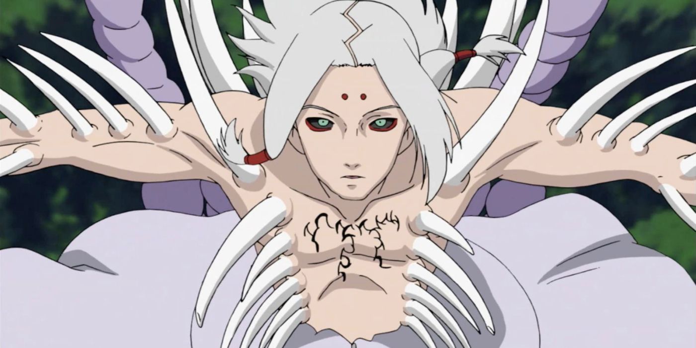 Kimimaro de Naruto avec des pointes osseuses dépassant du corps.