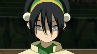 Toph Beifong as the Blind Bandit stares down the camera in Avatar The Last Airbender