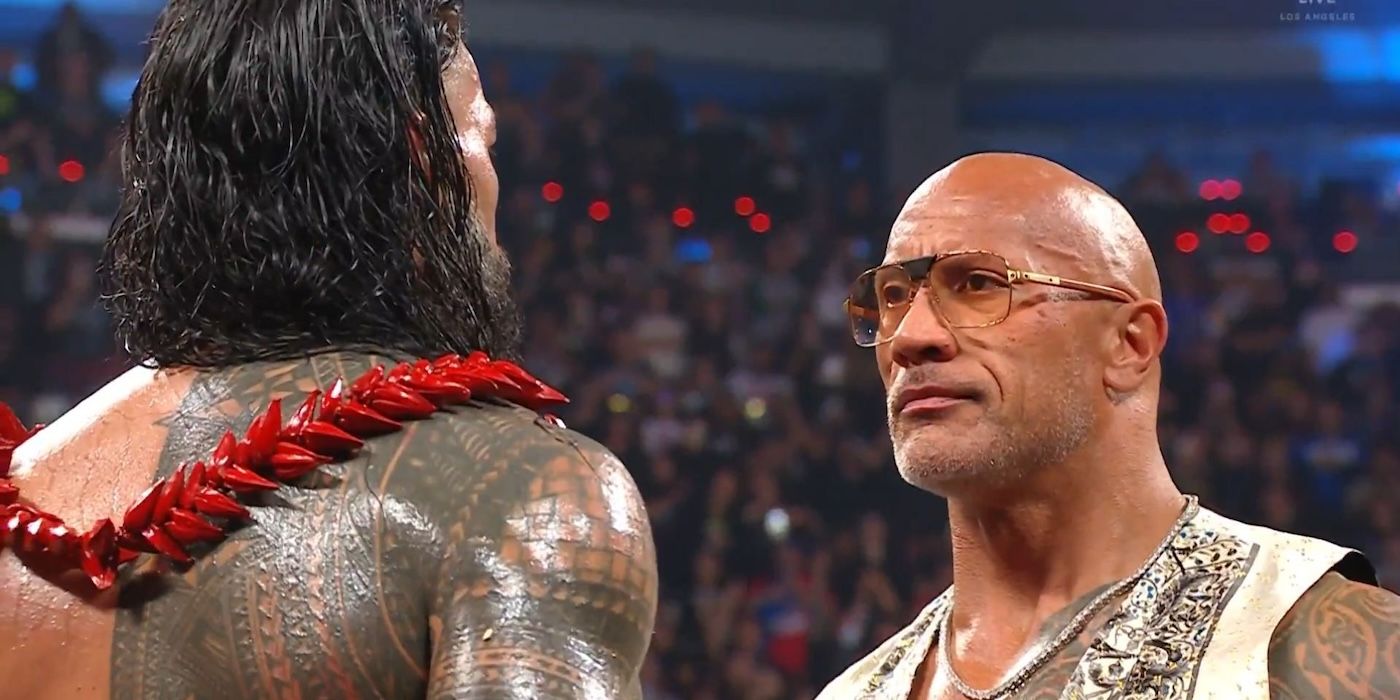 The Rock confronts Roman Reigns on WWE Raw